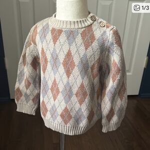 Jamie Kay 3t Argyle Patterned Sweater